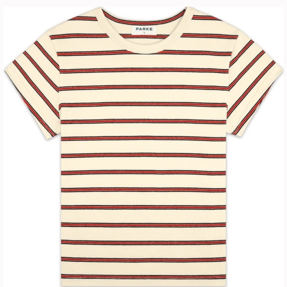 Parke Cotton Striped Tee